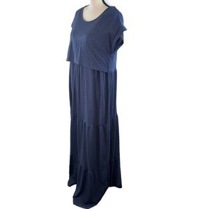 Latched Mama cotton tiered t-shirt maxi dress L. Worn only a handful of times